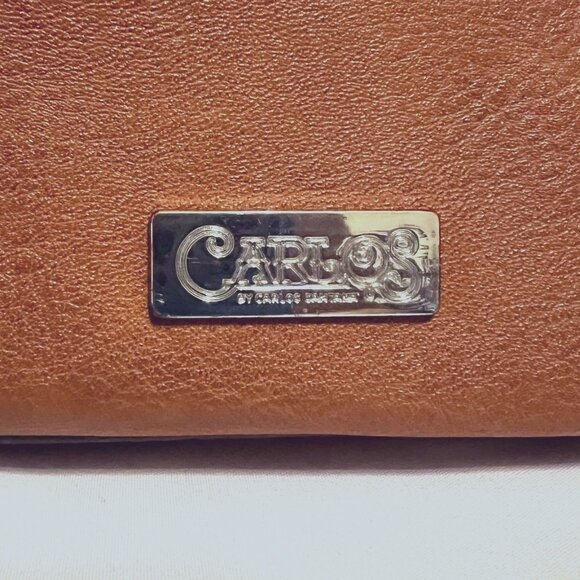 Carlos Santana Stenciled Expandable Faux Leather Boho Camel Shoulder Purse-Adj - Picture 15 of 16